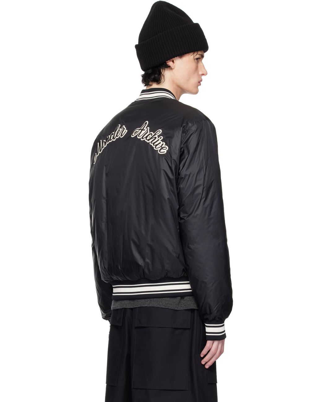 メンズ Moncler ブラック Bouchet リバーシブル ダウン ボンバー