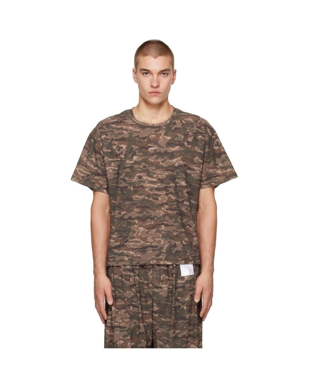 Satisfy Brown Camo Space-O Running Top for men