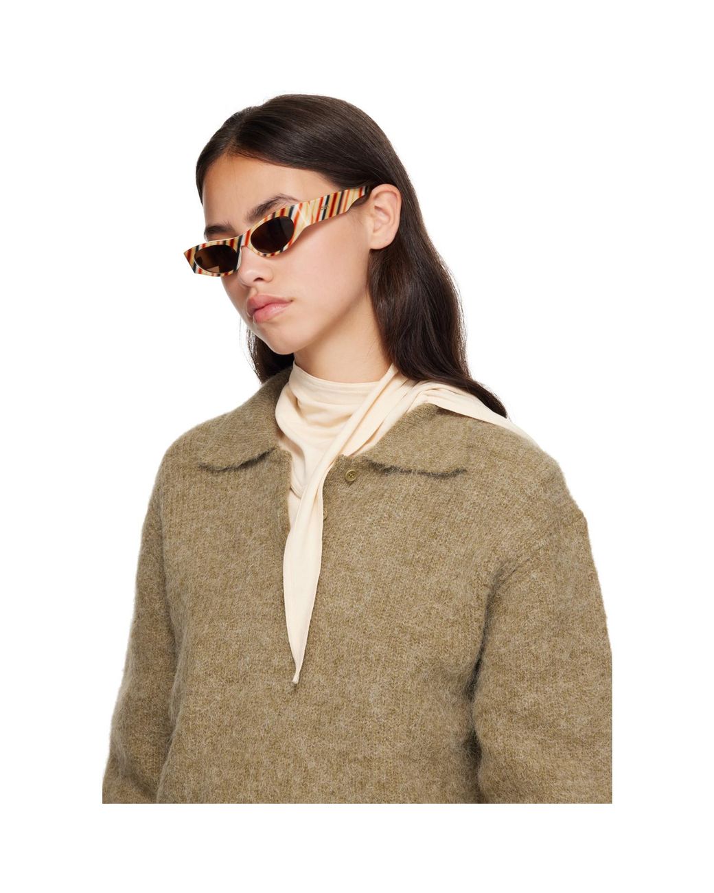 Loewe Brown Flash Slim Cateye Sunglasses