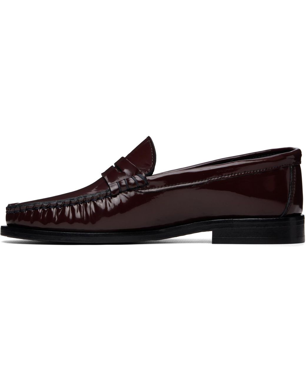 Aeyde Brown Burgundy Terry Polido Loafers