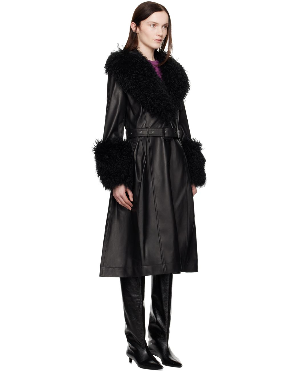 【関税込み】Saks Potts ブラック Bonna シアリングコート Saks Pottsのブラック Bonna シアリングコートがセール中