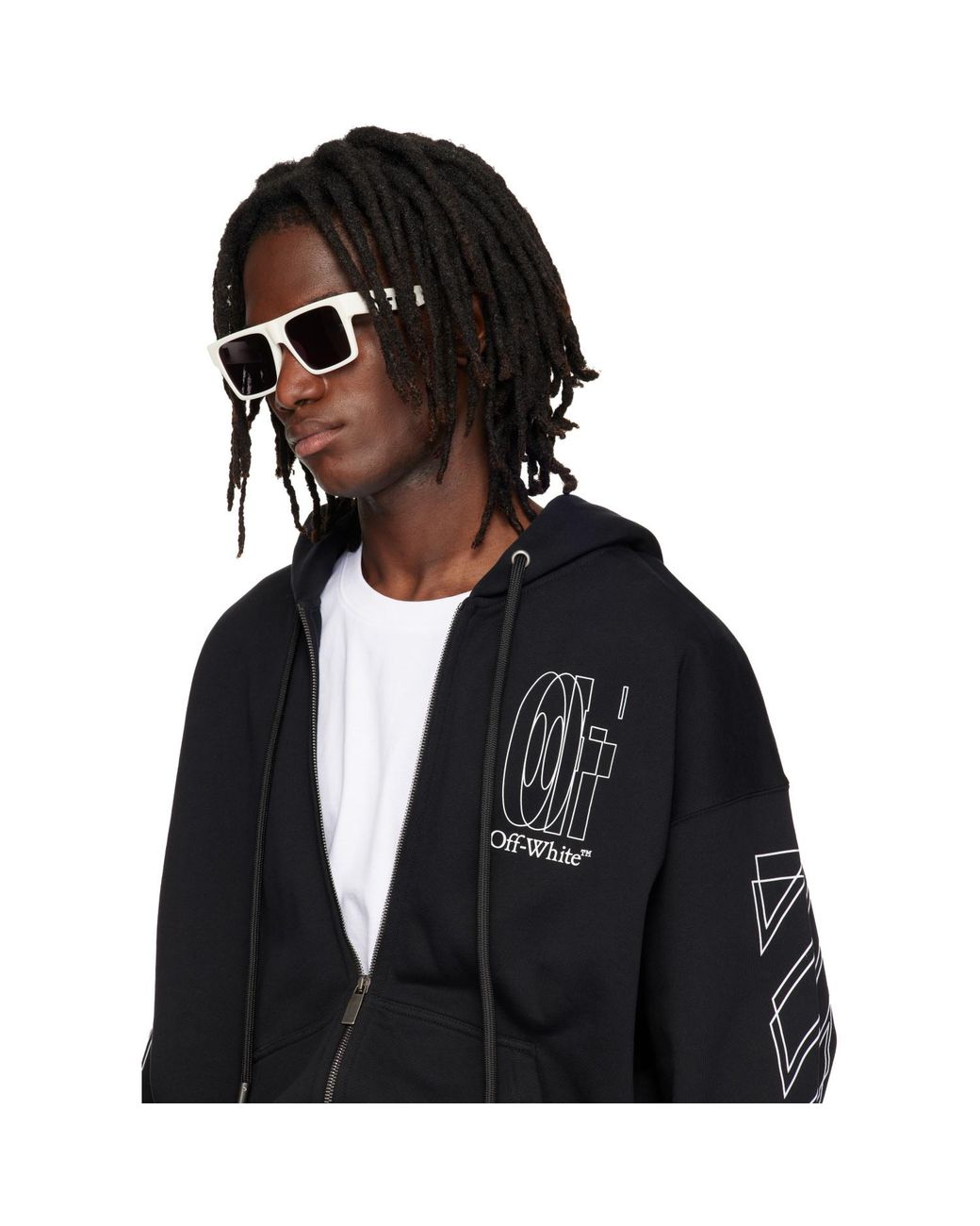 Off-White c/o Virgil Abloh Gray Casper Dark Lens Sunglasses for men