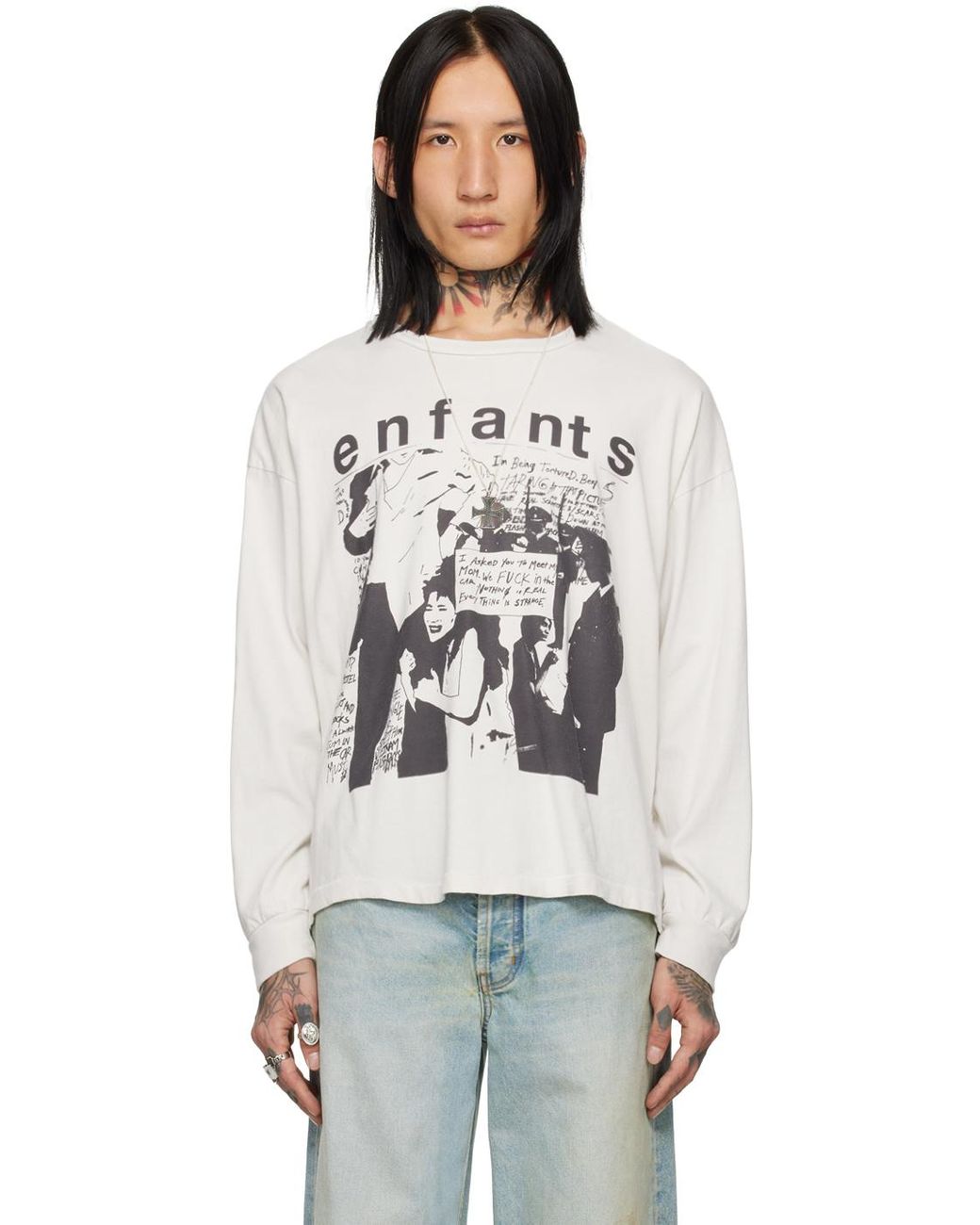 Enfants Riches Deprimes Off- Graphic Long Sleeve T-shirt in