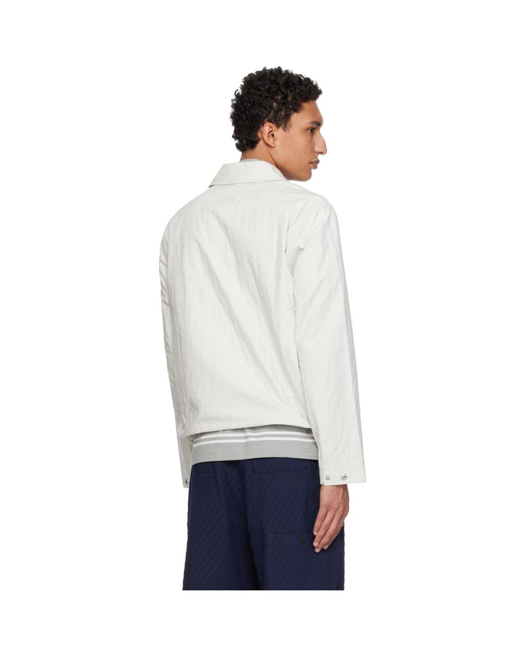 Craig Green White Fred Perry Edition Empty Quilted Overshirt for men