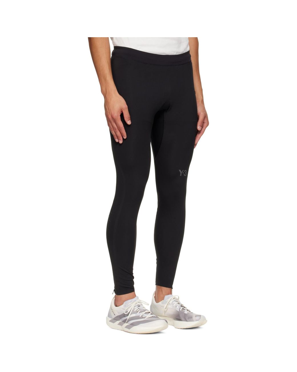 Y-3 Black Running Leggings for men