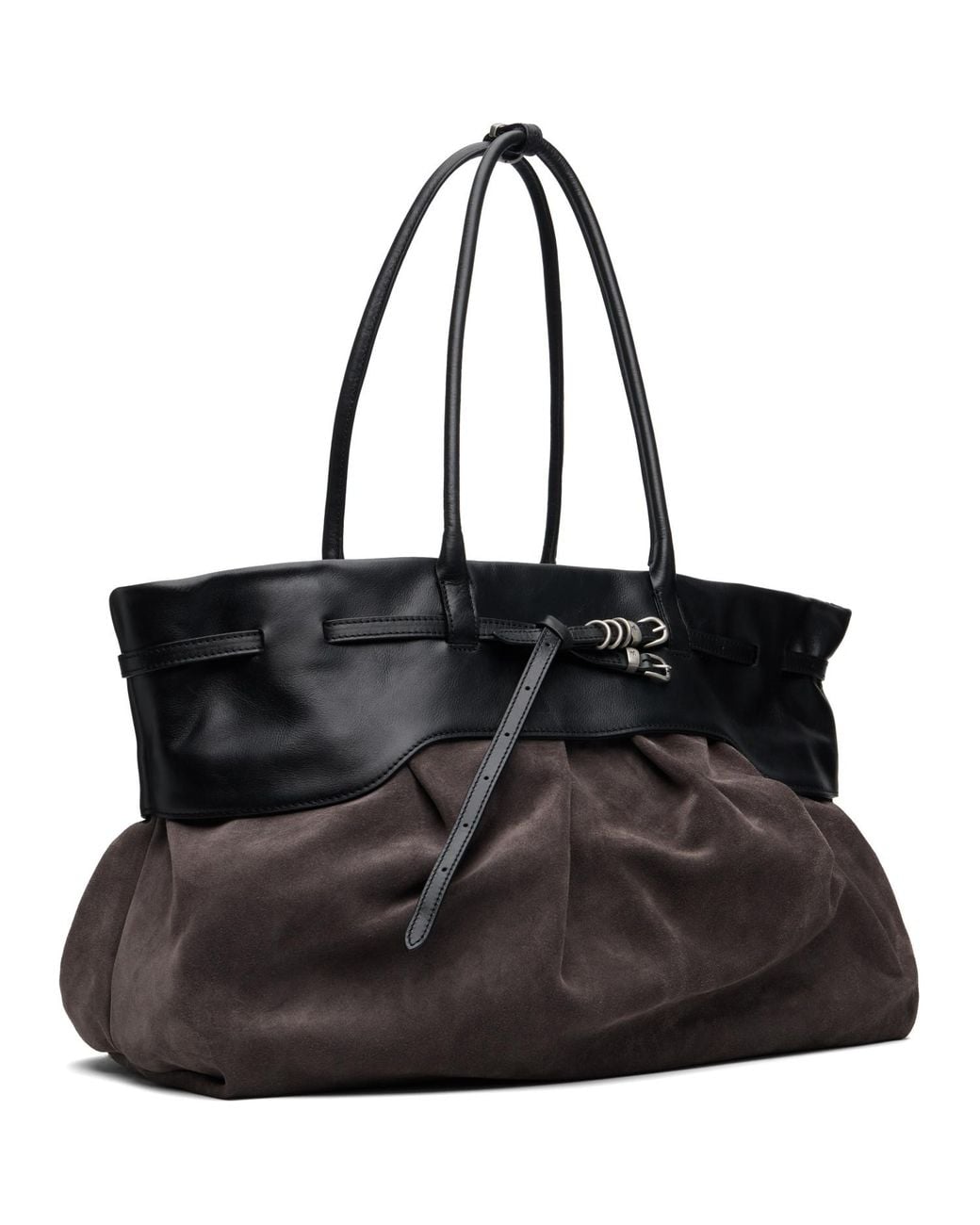 MARGE SHERWOOD Black Soft Grandma Layered Tote