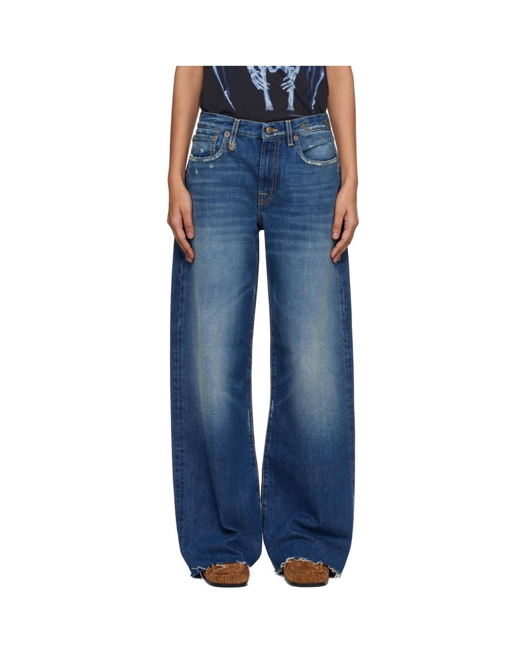R13 Blue D'Arcy Loose Jeans