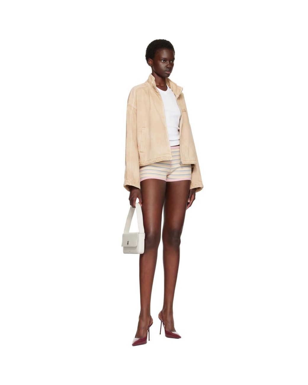 Amiri Natural Tan Denim Track Jacket