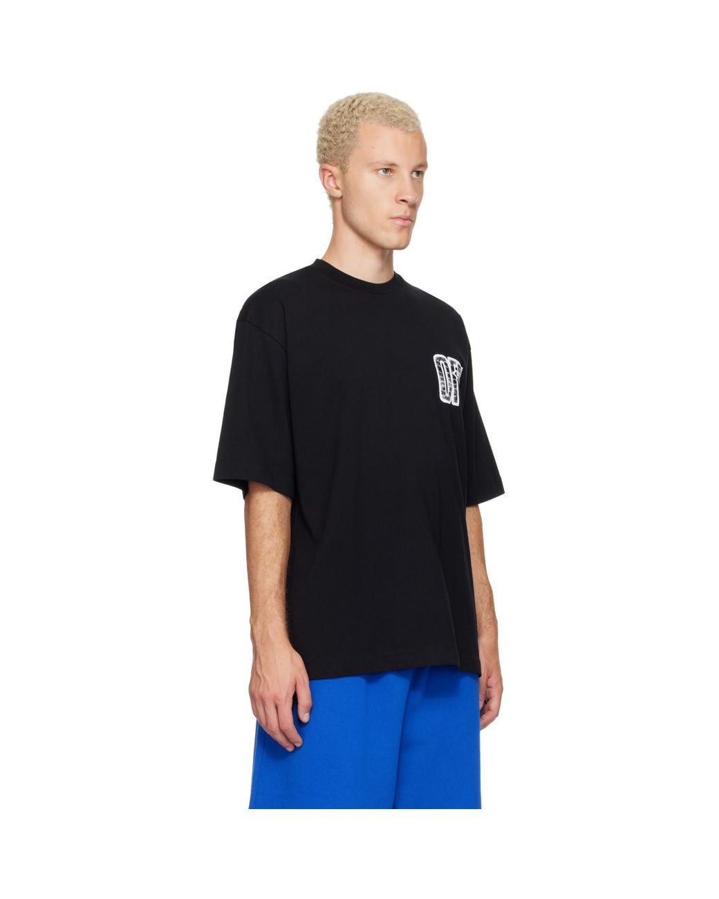 Off-White c/o Virgil Abloh Black Motion Arrow Skate T-Shirt for men