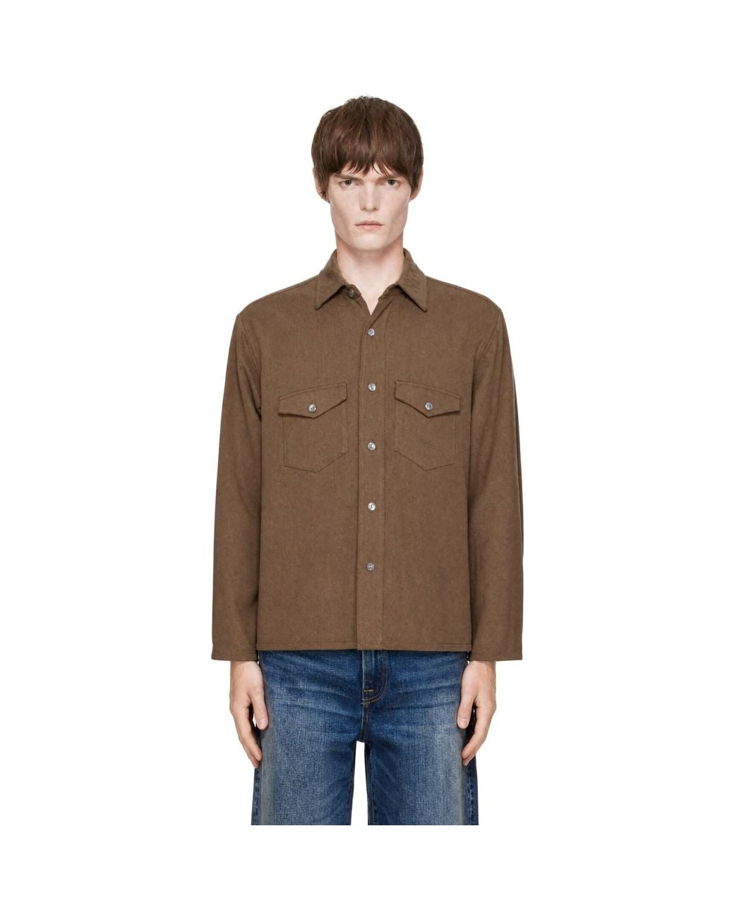 Second/Layer Brown Field Shirt for men