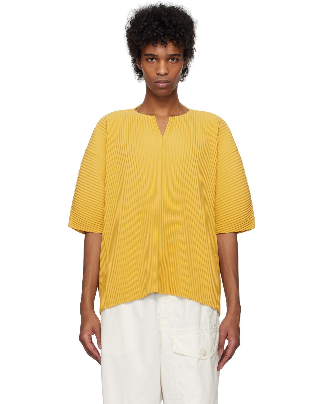 HOMME PLISSE Tシャツ・カットソー 黄 2026324O0039 issey-miyake-homme-plisse-54-