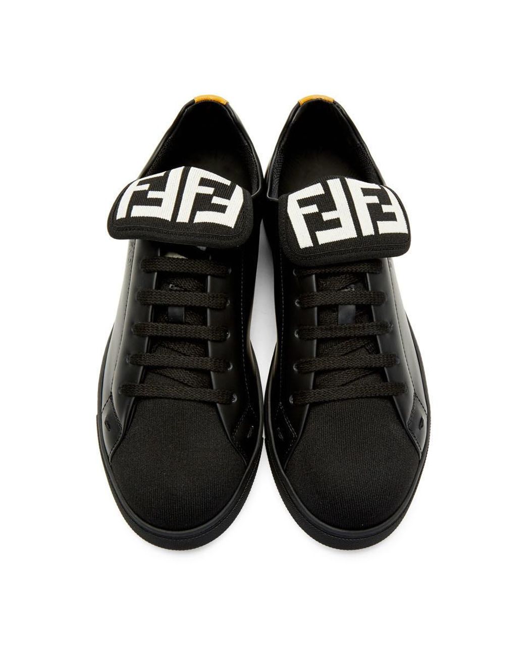 yellow and black fendi sneakers