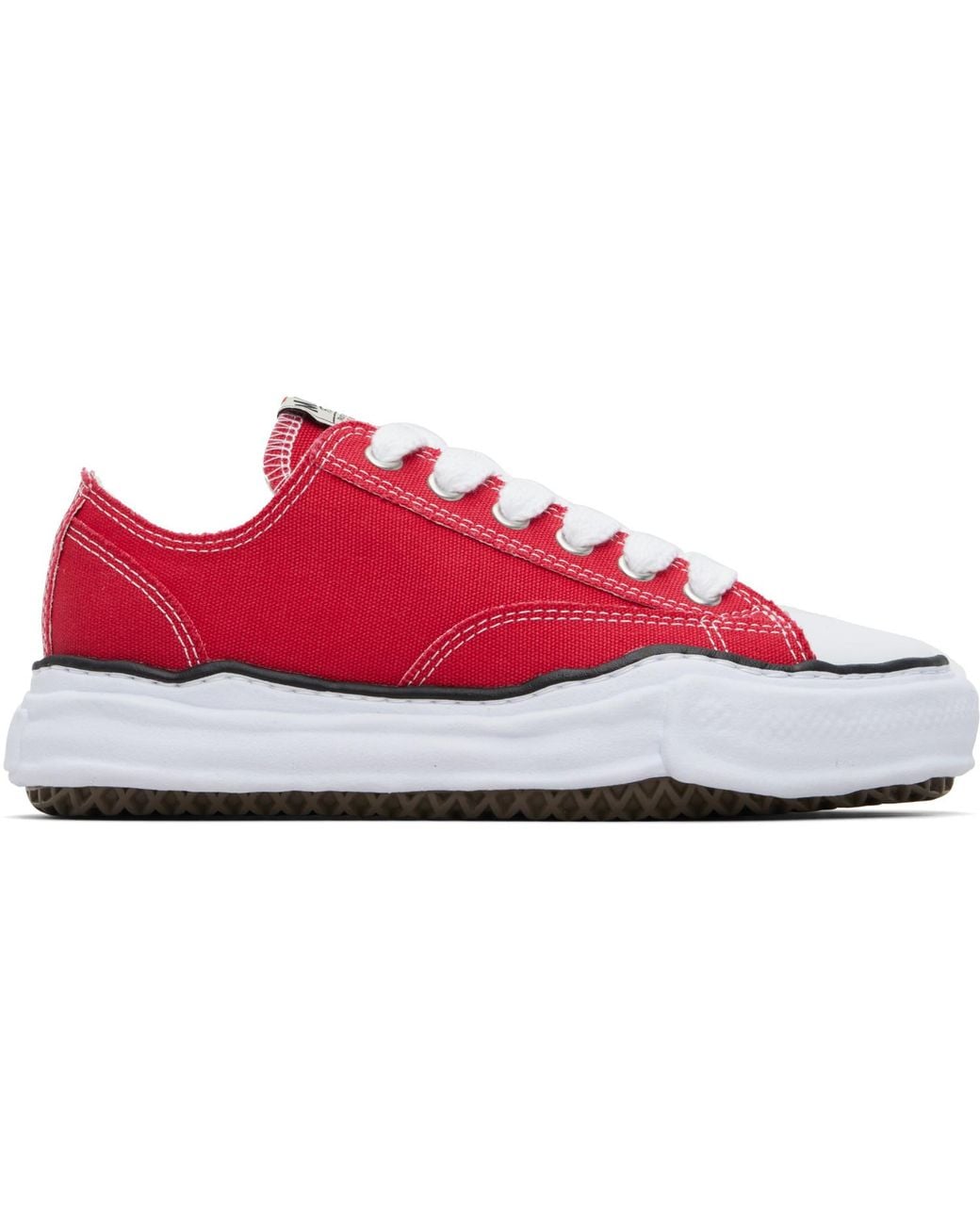 Maison Mihara Yasuhiro Red 'Peterson' Og Sole Canvas Low-Top Sneakers for men