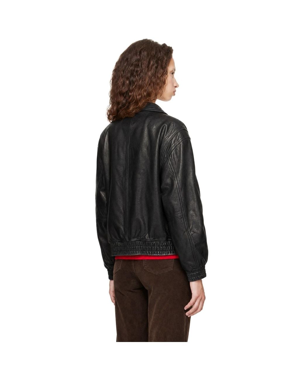 DUNST Red Refined Blouson Leather Jacket