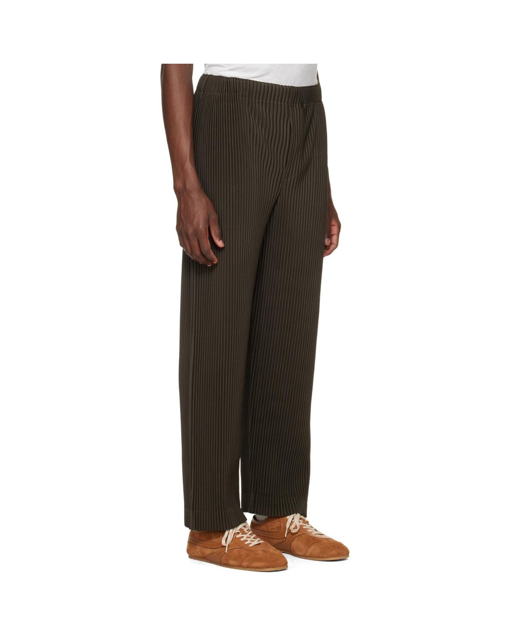 Homme Plissé Issey Miyake Brown Monthly Colors July Trousers for men