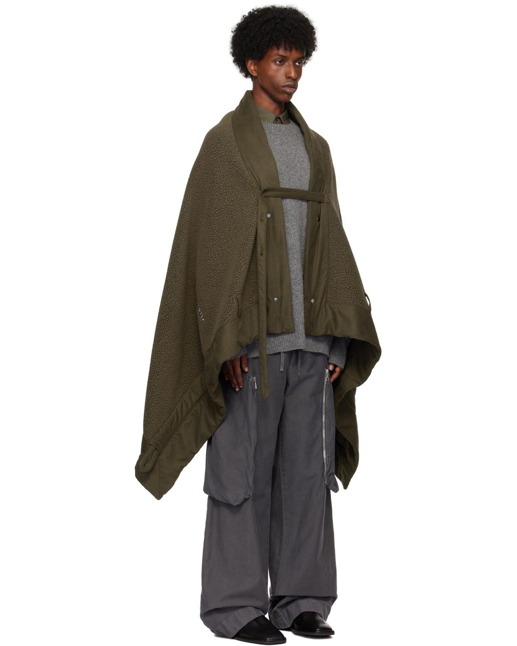 RAINMAKER BLANKET MANTLE BLACK ストール DOUBLE CLOTH NO COLLAR JACKET / BLACK – RAINMAKER KYOTO