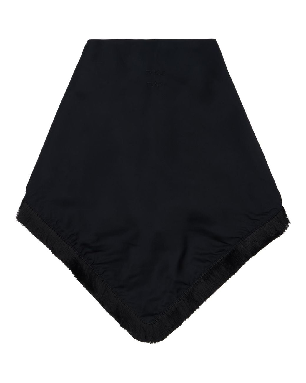 Toga Black Fringe Scarf