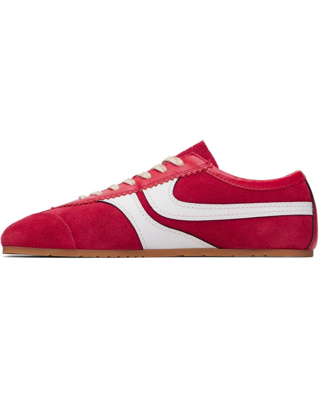 Dries Van Noten Red Suede Sneakers for men