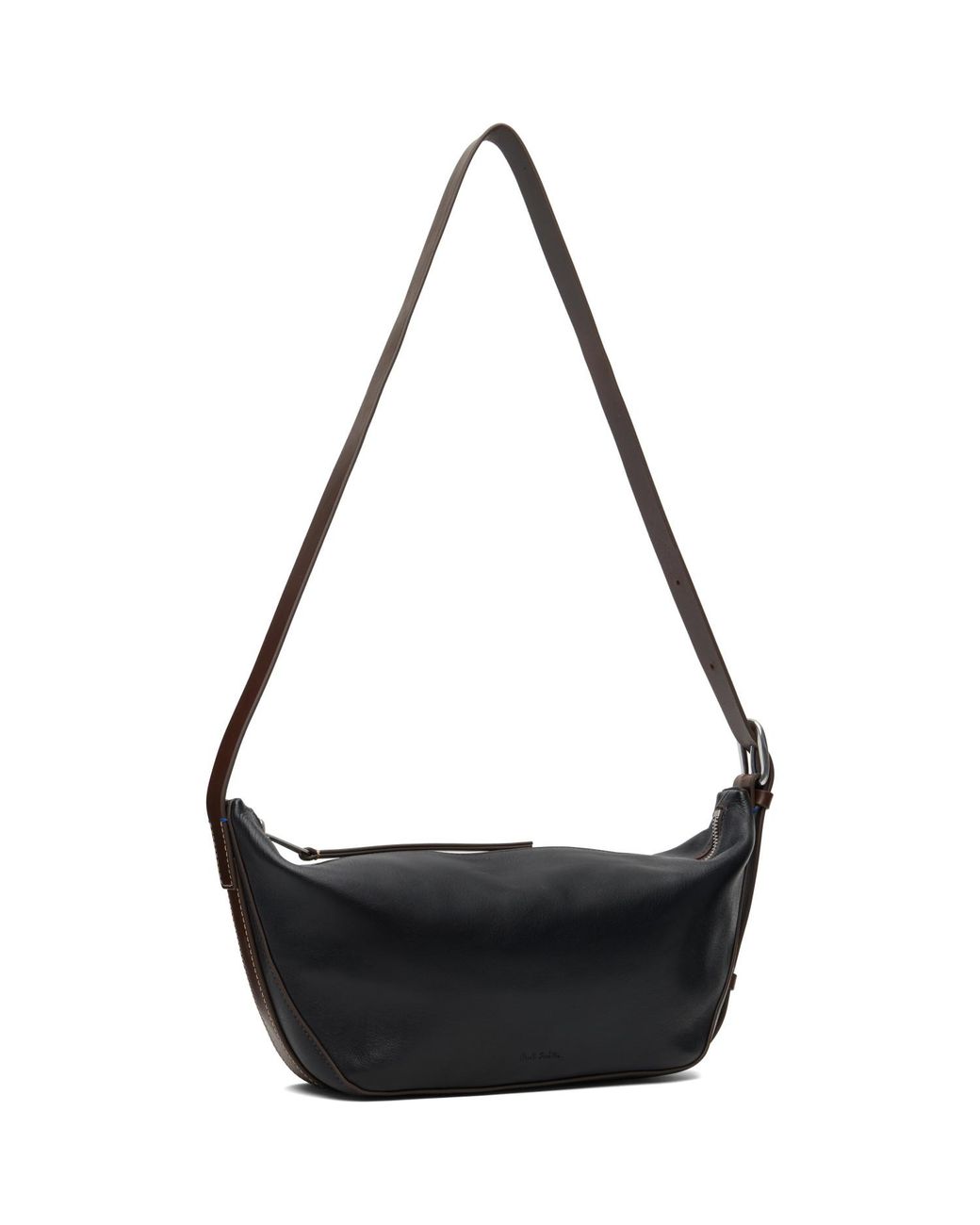 Paul Smith Black Leather Sling Crossbody Bag for men