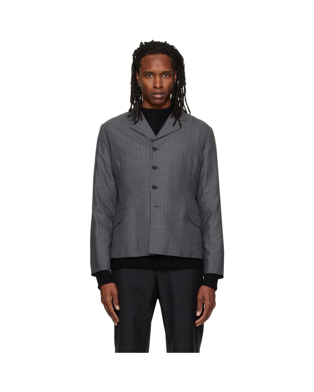Jil Sander Gray Wool Blazer for men