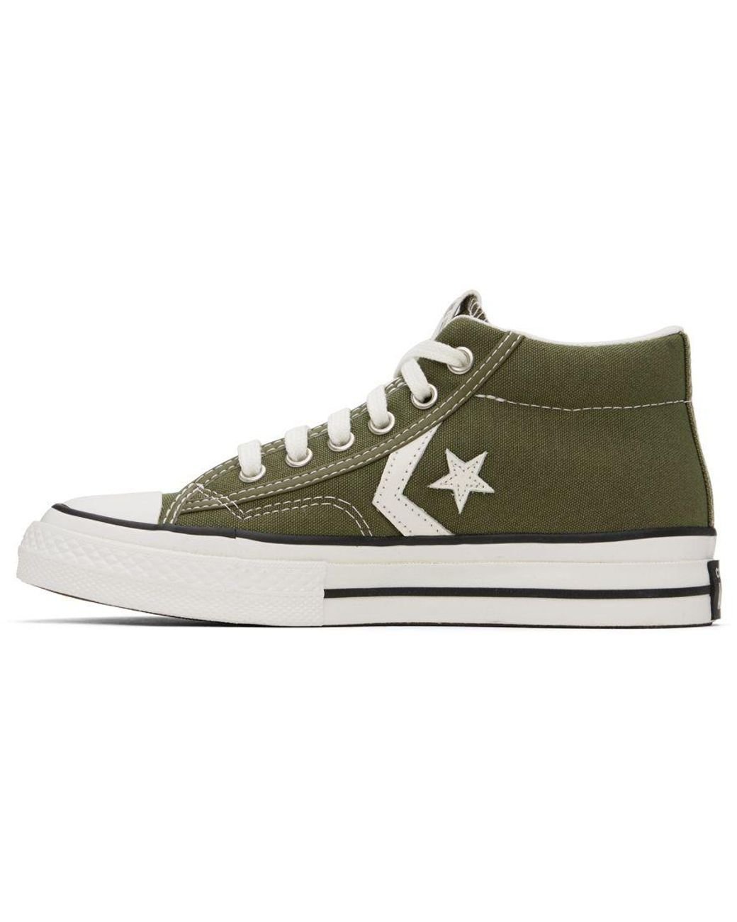 Converse Khaki Star Player 76 Sneakers in Black | Lyst