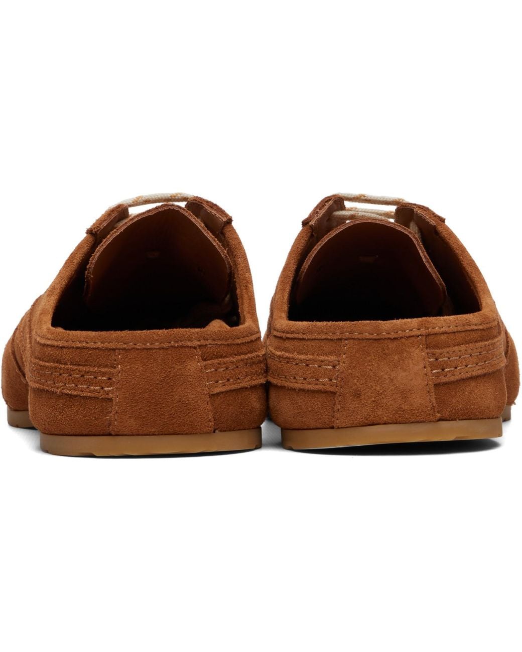Dries Van Noten Brown Tan Suede Mule Loafers