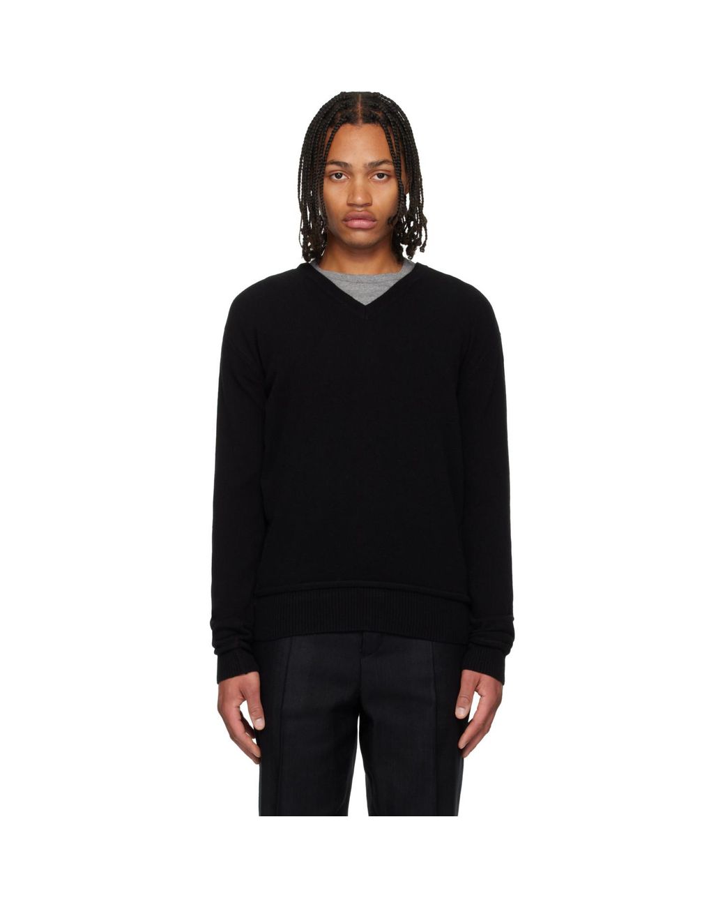 Pull Parallel Noir À Col En V Our Legacy pour homme en coloris Black