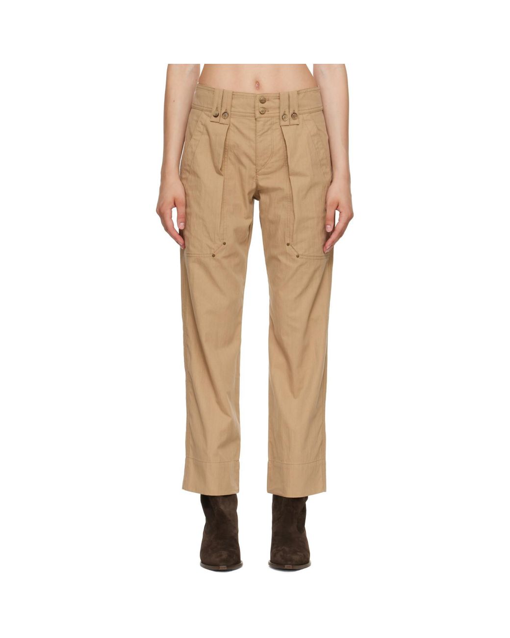 Isabel Marant Natural Khaki Amandine Trousers