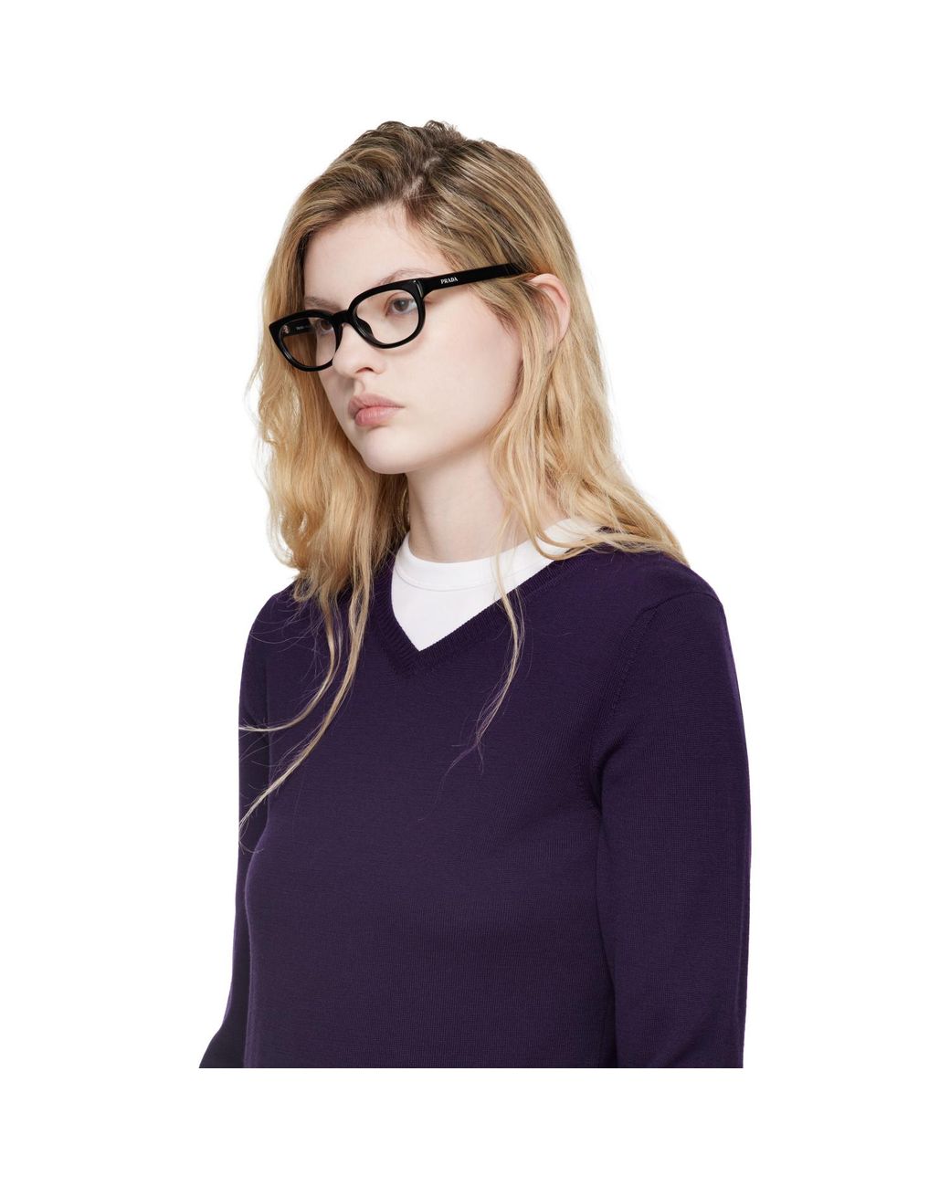 Prada Black Round Glasses