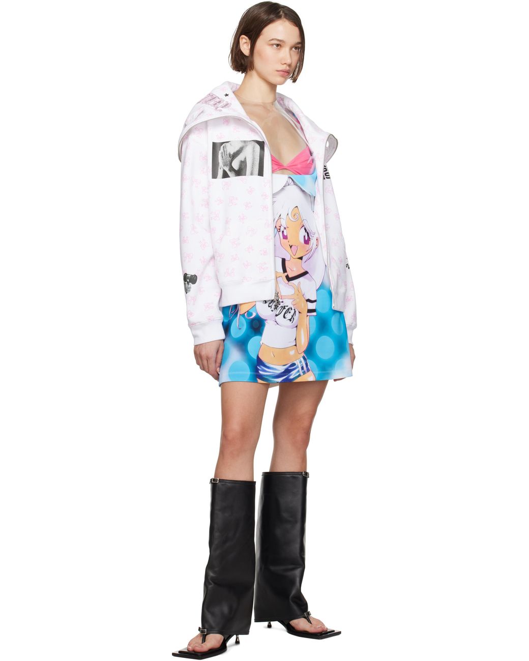 Ashley Williams 'Missing Person' Butterfly Hoodie in White Ashley Williams 'Missing Person' Butterfly Hoodie in White