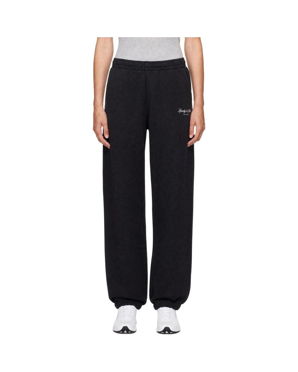 Sporty & Rich Black Signature Ny Sweatpants