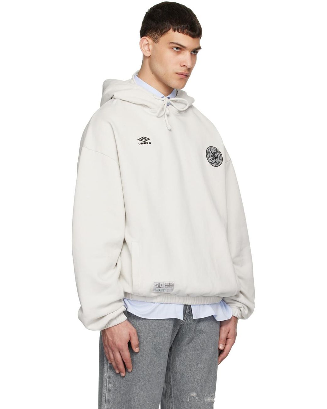 ◆UMBRO◆ HBL side diamond hood jumper ivoryUQ123CJK24 UQ123 Umbro Slam Jam Edition Hoodie in White for Men | Lyst