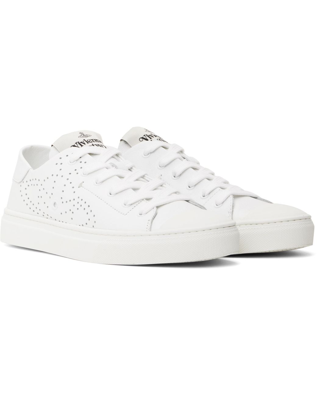 VIVIENNE WESTWOOD Low Top Soft Punchスニーカー Black Low Top Soft Punch Sneakers by Vivienne Westwood on Sale
