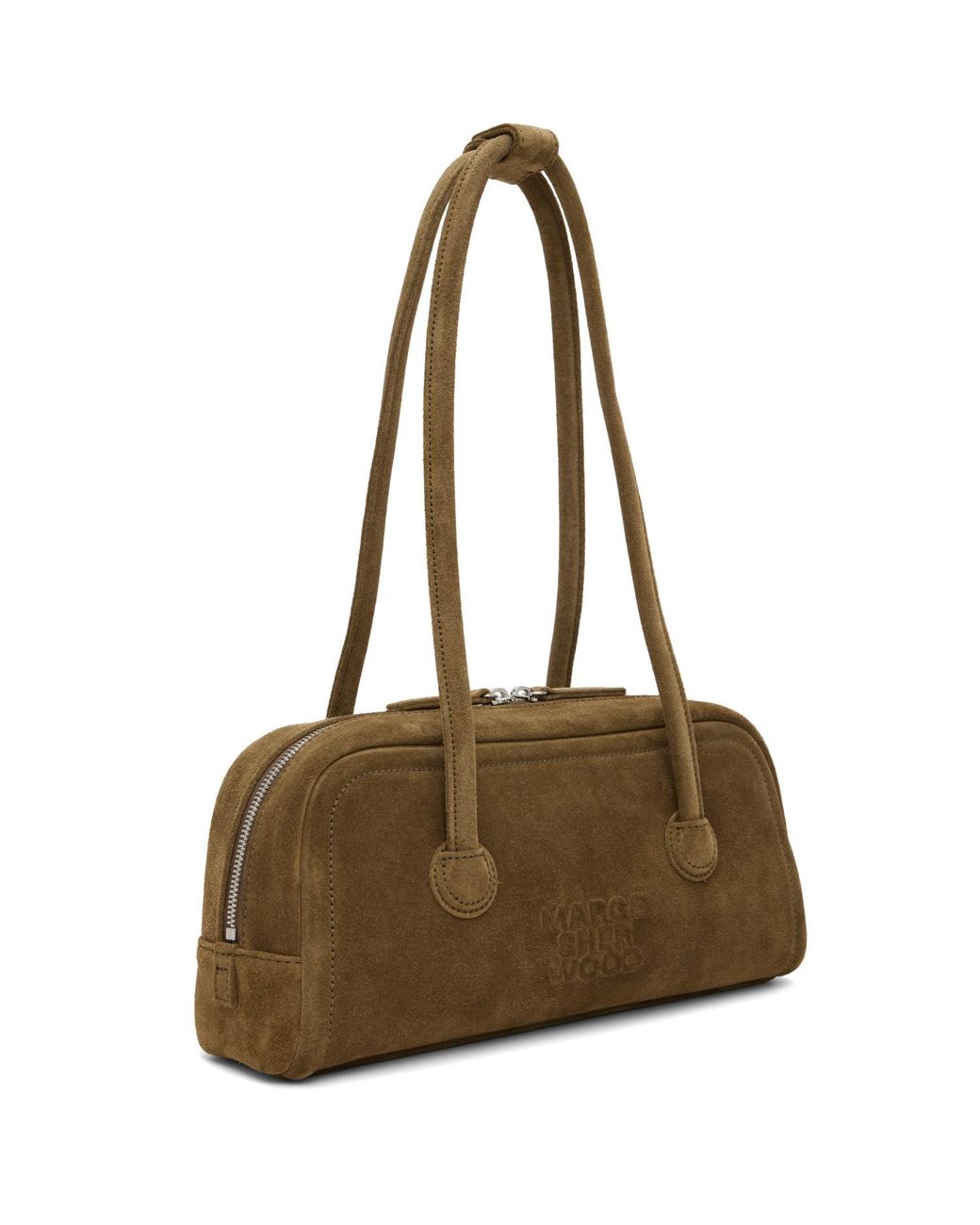 MARGE SHERWOOD Metallic Khaki Soft Boston Ew Bag