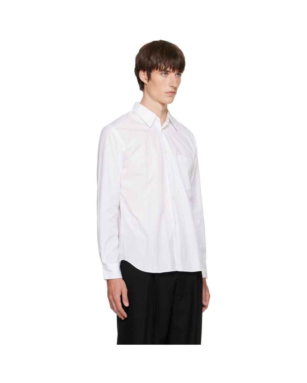 Comme des Garçons White Cotton Poplin Shirt for men