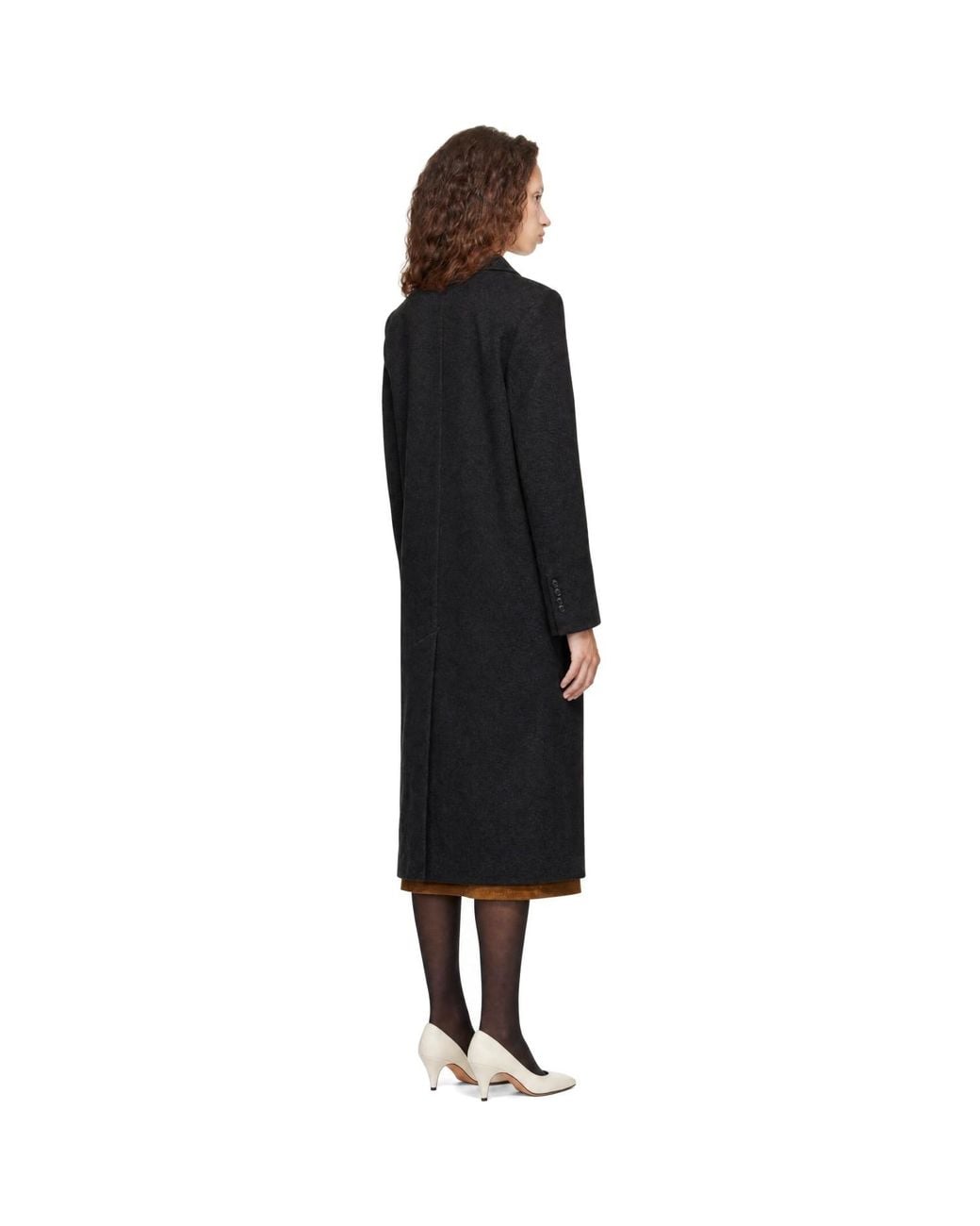 Loulou de Saison Black Rosco Double Breasted Long Coat