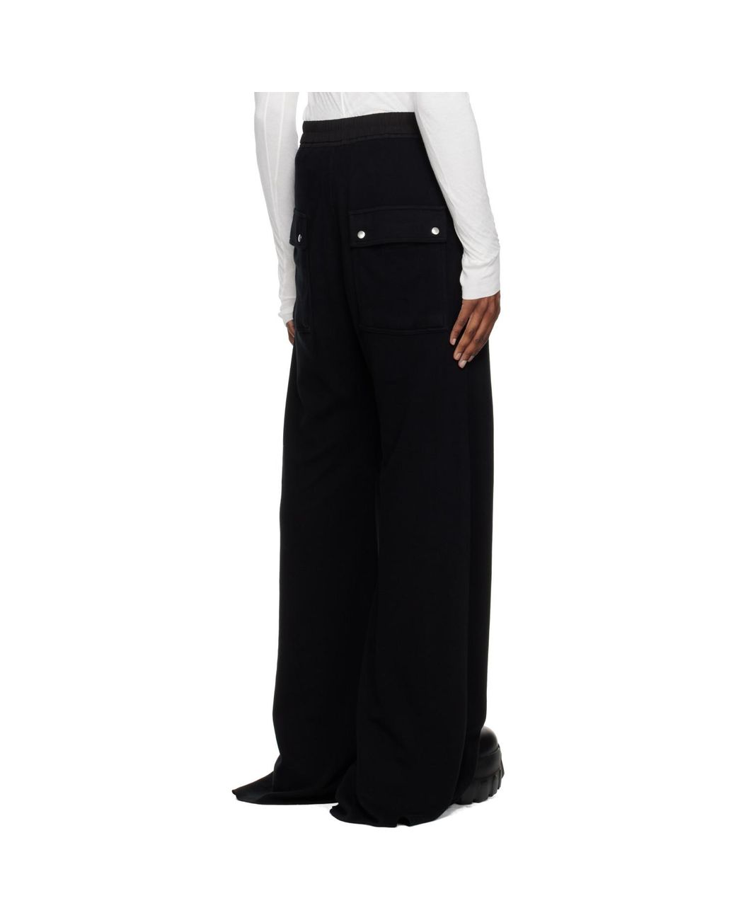 Rick Owens Black Tower Wide Bela Trousers for men