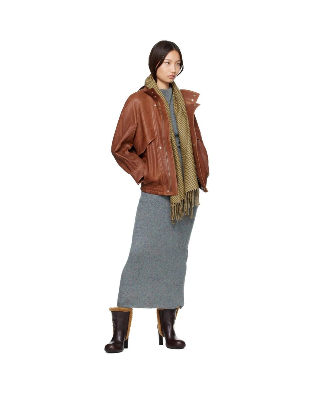 Vivienne Westwood Green Checkmate Scarf
