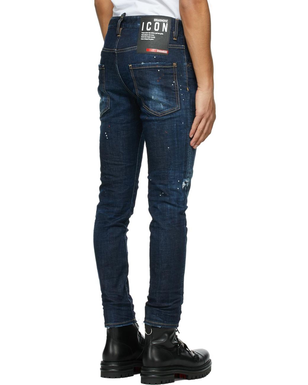 DSquared² Dsqua2 Zlatan Ibrahimović Edition Icon Talent Skater Jeans in  Blue for Men | Lyst UK