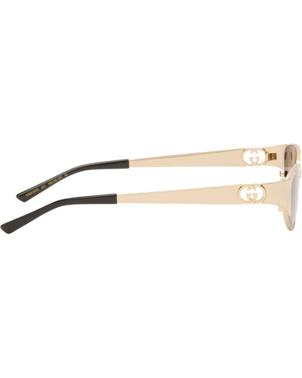 Gucci Gray Oval-Frame Sunglasses