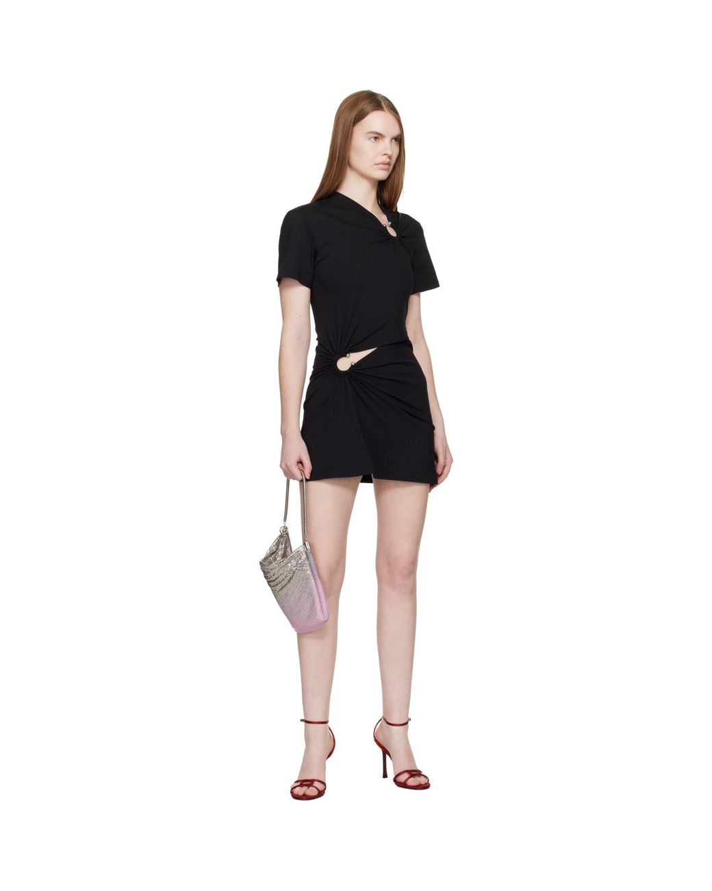 Rabanne Black Piercing Mini Dress