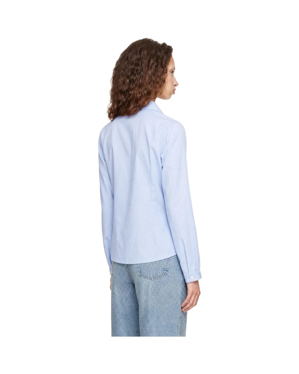 Comme des Garçons Blue Cotton Broad Shirt