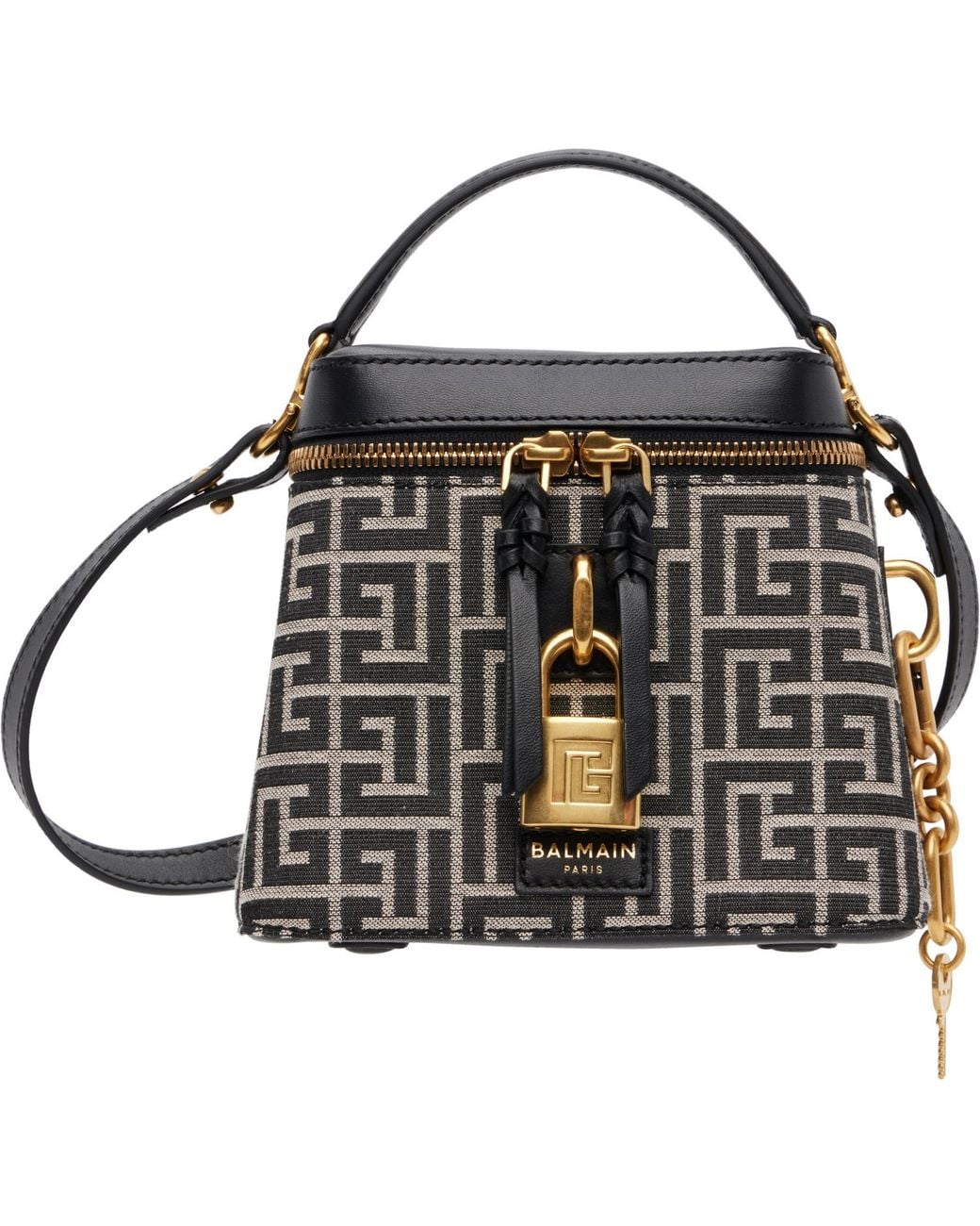 Balmain Black Pulse Vanity Bag