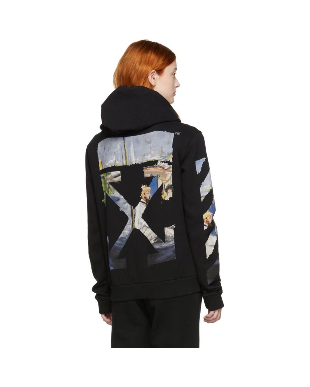 Off White c o Virgil Abloh Black Diag Multicolor Zipped Hoodie Lyst UK