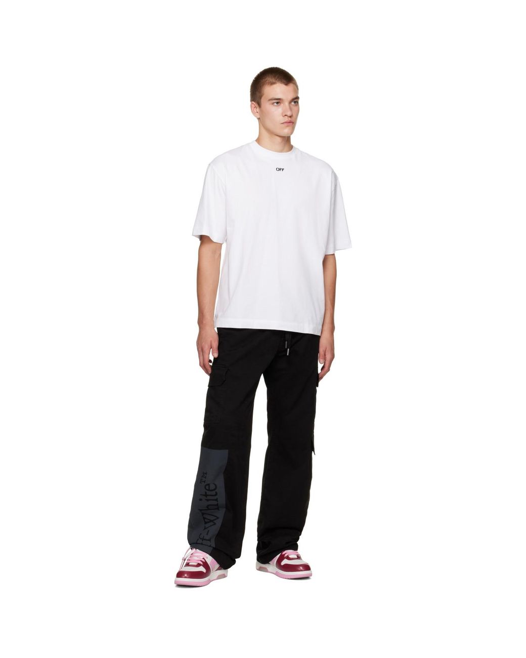Off-White c/o Virgil Abloh White Scribble Narciso Skate Short Sleeve T-Shirt for men