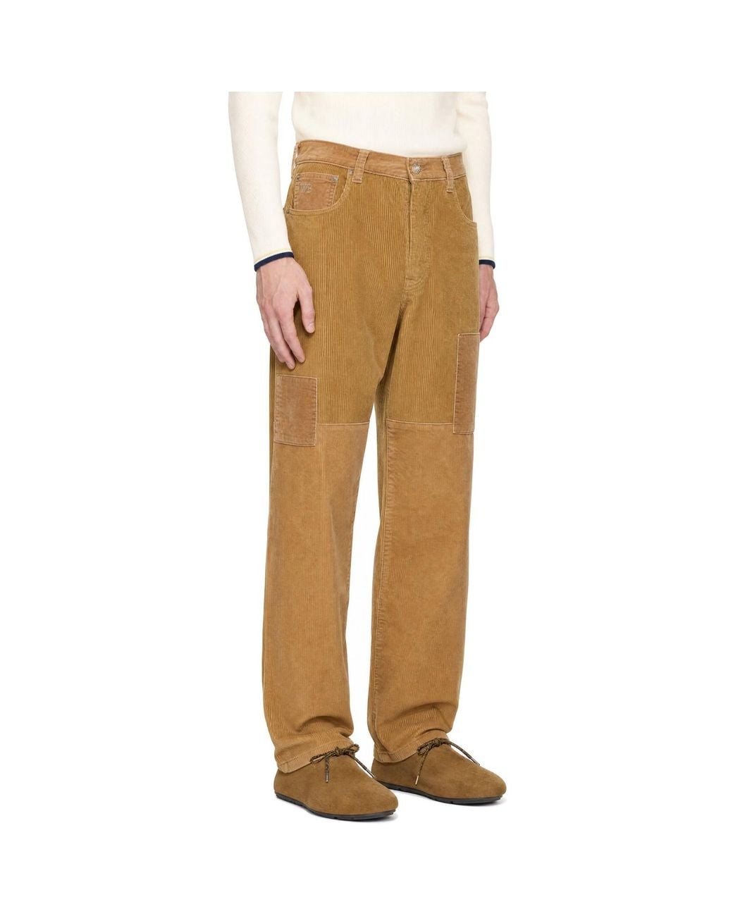 Wales Bonner Natural Sissoo Studded Trousers for men