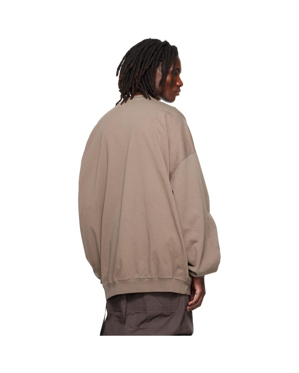 Rick Owens Brown Tower Hun Crewneck Sweatshirt for men