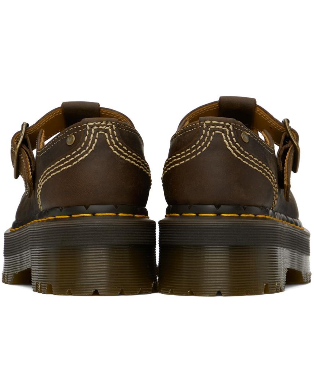 Dr. Martens ブラウン レザー Bethan Arc プラットフォーム メリー