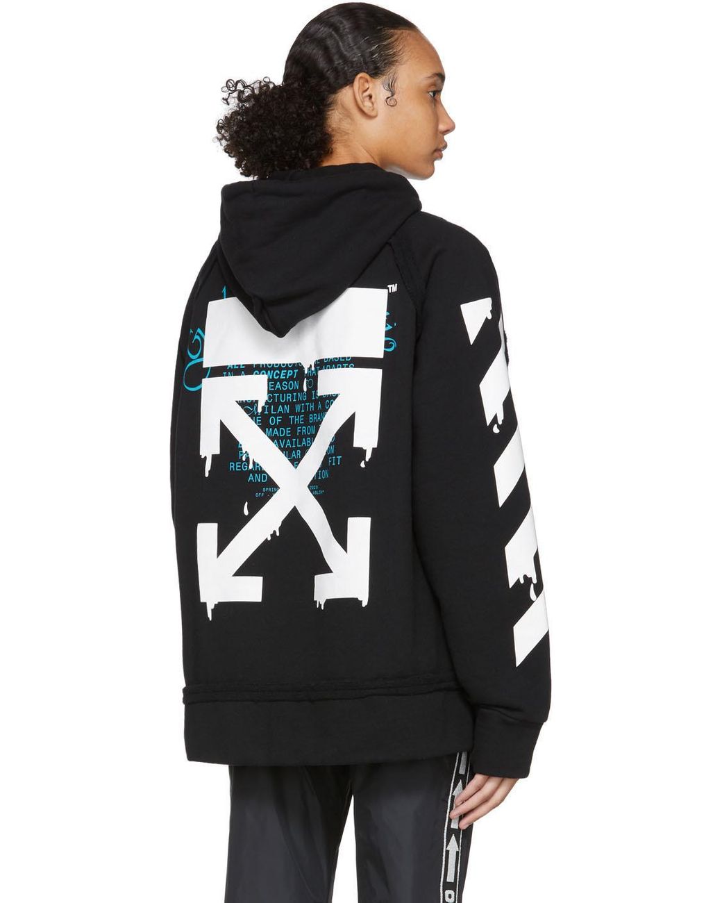 white drip hoodie