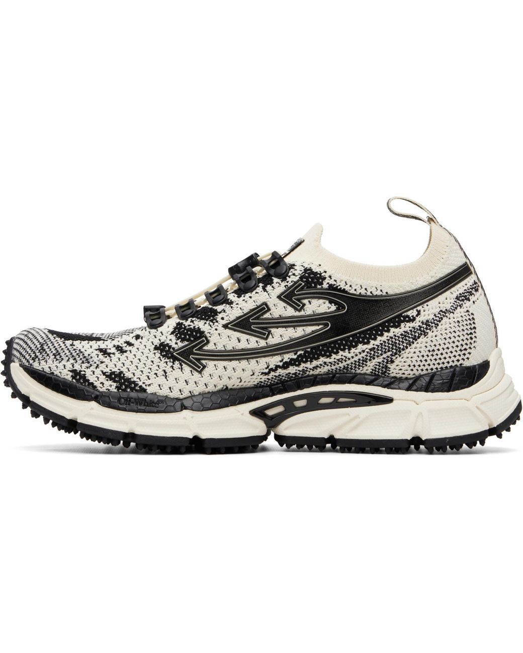 Off-White c/o Virgil Abloh Black Off- Off- 'be Right Back' Knit Sneakers